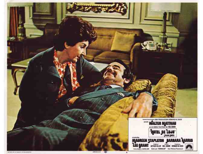 PLAZA SUITE, 1971, Spanish lobby cards, Walter Matthau, Maureen Stapleton