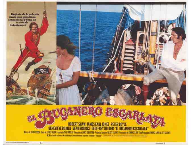 SWASHBUCKLER, 1976, Spanish lobby cards, Robert Shaw, James Earl Jones