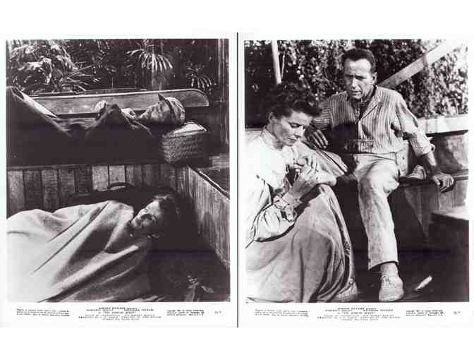 AFRICAN QUEEN, 1952, movie stills, Humphrey Bogart, Katharine Hepburn