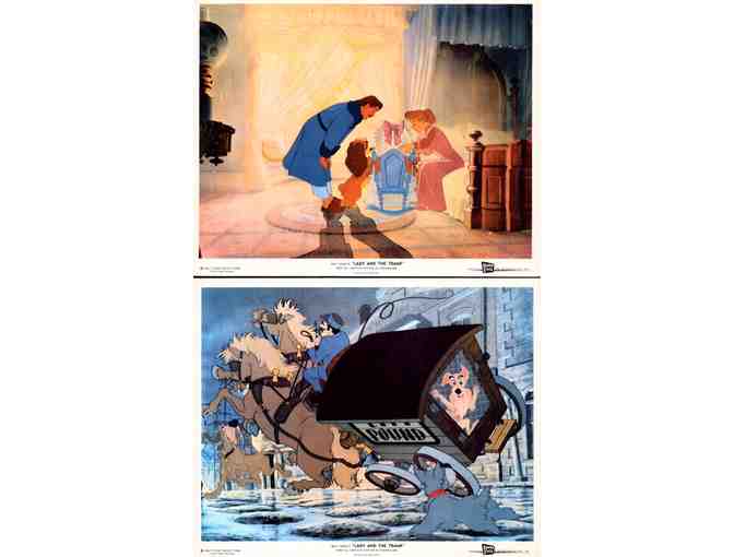 LADY AND THE TRAMP, 1955, cards and stills, Walt Disney cartoon