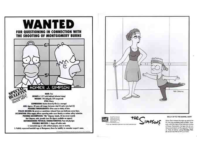 SIMPSONS, TV series, studio stills, Fox Broadcasting animation.