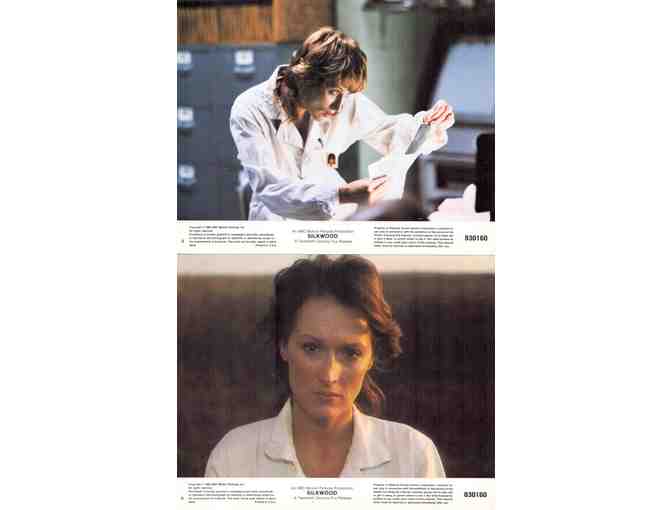 SILKWOOD, 1983, mini lobby cards, Meryl Streep, Kurt Russell, Cher