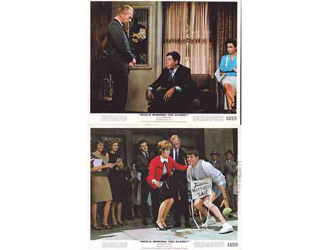 WHOS MINDING THE STORE, 1963, mini lobby cards, Jerry Lewis, Jill St. John