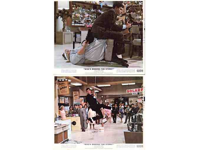 WHOS MINDING THE STORE, 1963, mini lobby cards, Jerry Lewis, Jill St. John