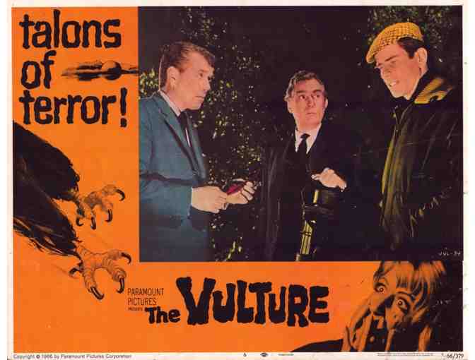 VULTURE, 1966, lobby cards, Broderick Crawford, Robert Hutton