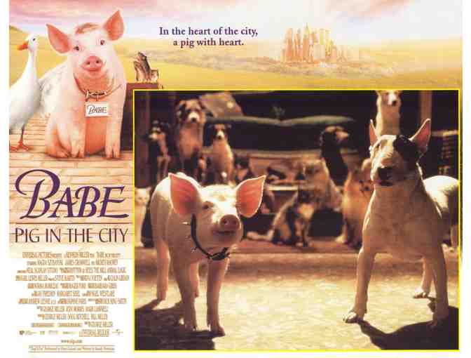 BABE: PIG IN THE CITY, 1998, lobby card set, Mickey Rooney