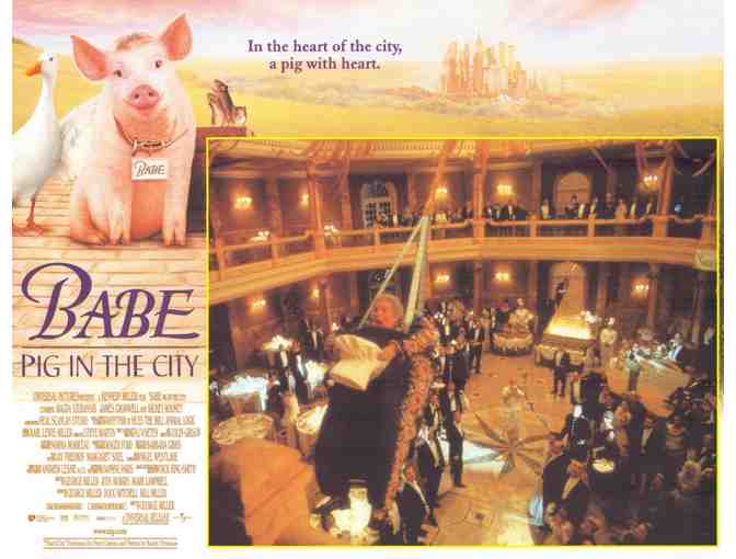 BABE: PIG IN THE CITY, 1998, lobby card set, Mickey Rooney