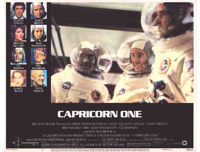 CAPRICORN ONE, 1978, lobby cards, Elliott Gould, James Brolin