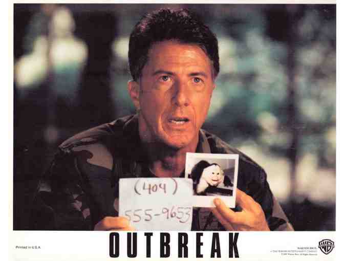 OUTBREAK, 1995, lobby cards, Dustin Hoffman, Morgan Freeman