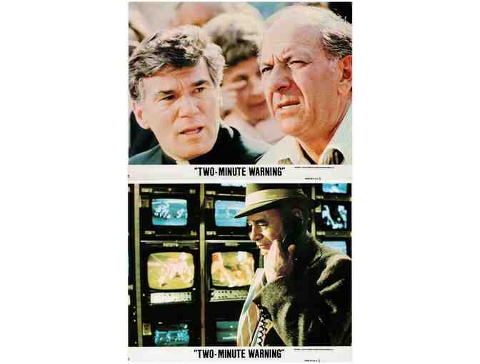 TWO MINUTE WARNING, 1976, mini lobby cards, Charlton Heston, John Cassavetes