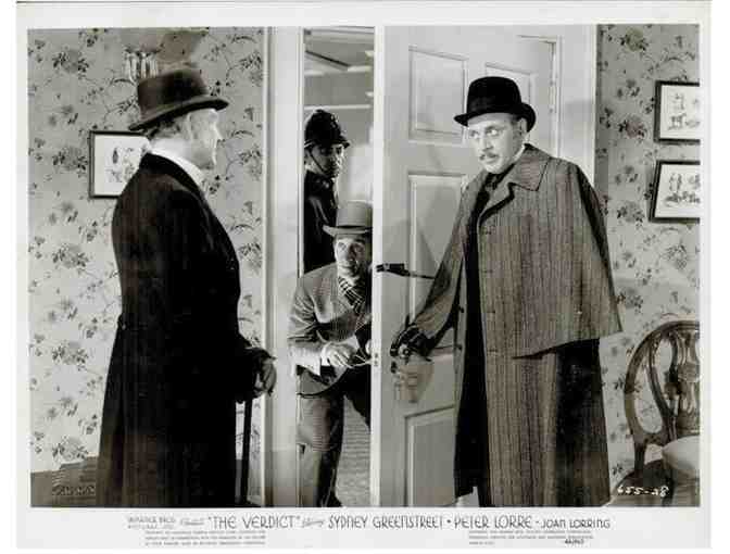 VERDICT, 1946, movie stills, Peter Lorre, Sydney Greenstreet