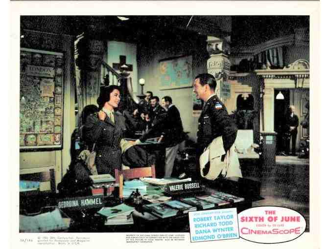 SIXTH OF JUNE, 1956, mini lobby cards, Robert Taylor, Dana Wynter