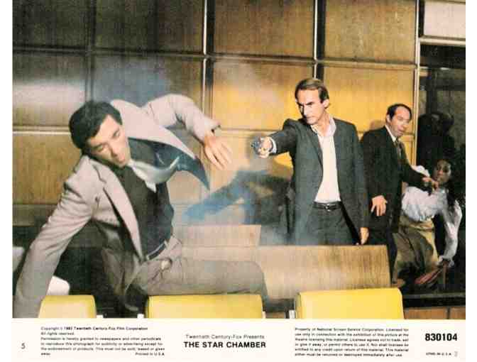 STAR CHAMBER, 1983, cards and stills, Michael Douglas, Hal Holbrook