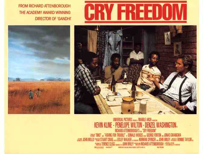 CRY FREEDOM, 1987, lobby card set, Denzel Washington, Kevin Kline