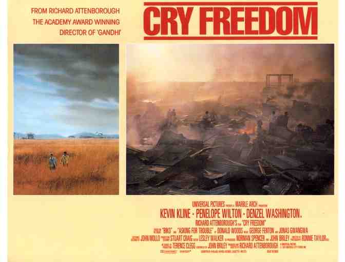 CRY FREEDOM, 1987, lobby card set, Denzel Washington, Kevin Kline