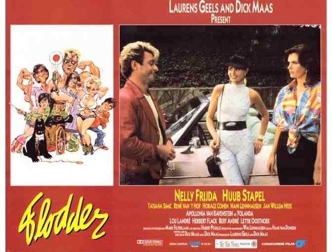 FLODDER, 1986, lobby card set, Nelly Frijda, Horace Cohen