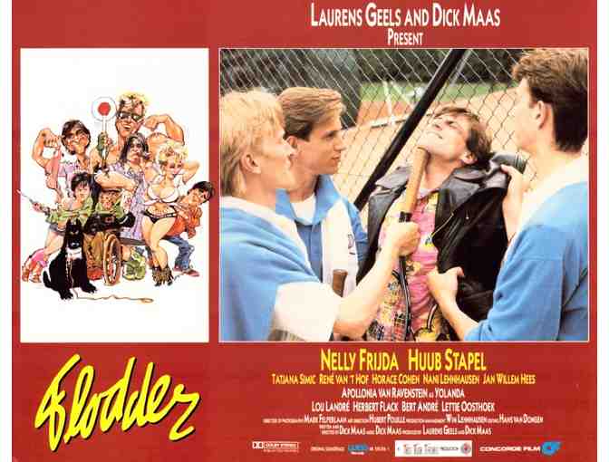 FLODDER, 1986, lobby card set, Nelly Frijda, Horace Cohen