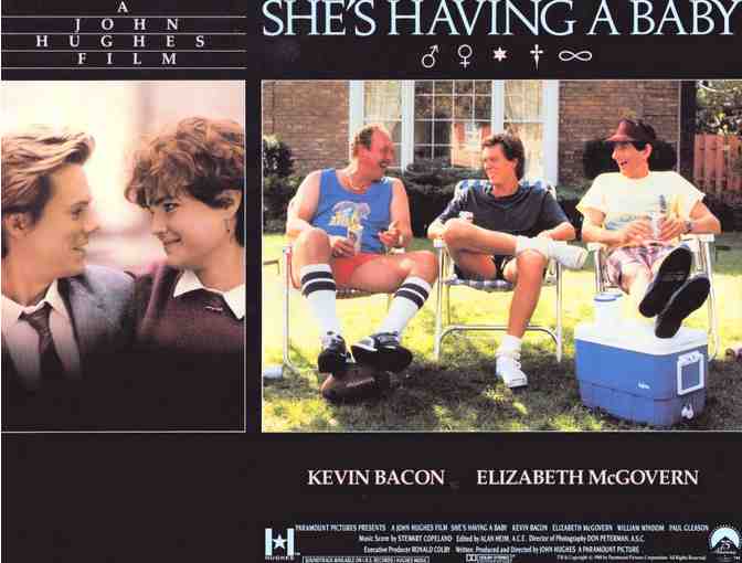 SHES HAVING A BABY, 1988, lobby card set, Kevin Bacon