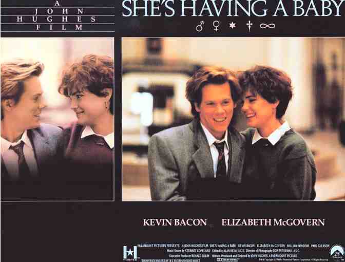 SHES HAVING A BABY, 1988, lobby card set, Kevin Bacon