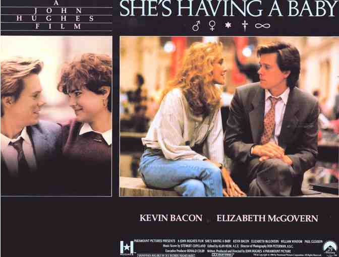 SHES HAVING A BABY, 1988, lobby card set, Kevin Bacon