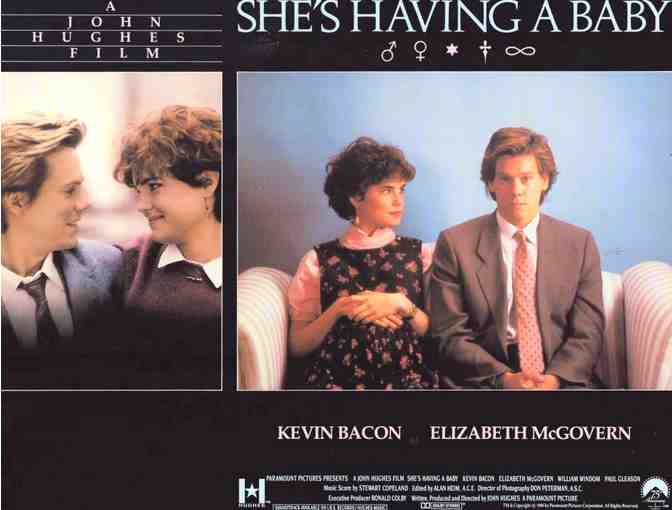 SHES HAVING A BABY, 1988, lobby card set, Kevin Bacon