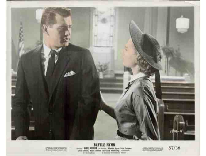 BATTLE HYMN, 1957, movie stills, Rock Hudson, Martha Hyer