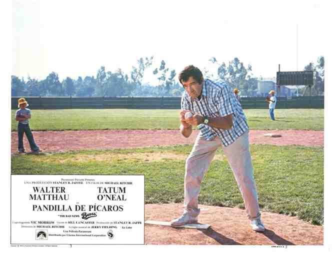 BAD NEWS BEARS, 1976, lobby card set, Walter Matthau, Tatum ONeal