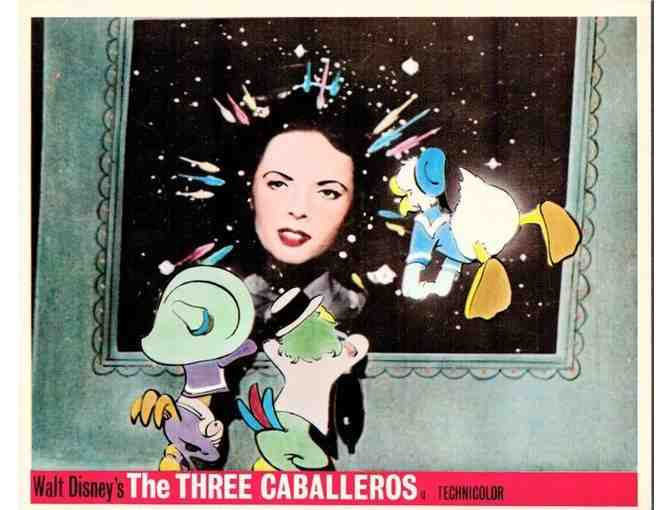 THREE CABALLEROS, 1944, British front of house cards, Walt Disney live and animation