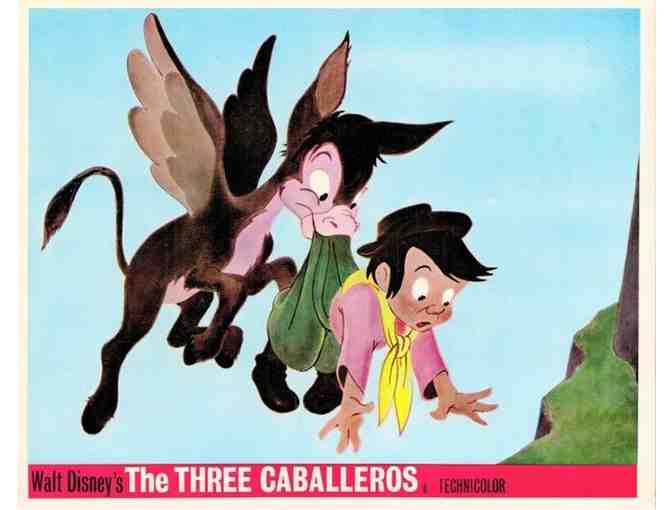 THREE CABALLEROS, 1944, British front of house cards, Walt Disney live and animation