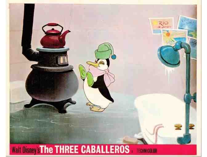 THREE CABALLEROS, 1944, British front of house cards, Walt Disney live and animation