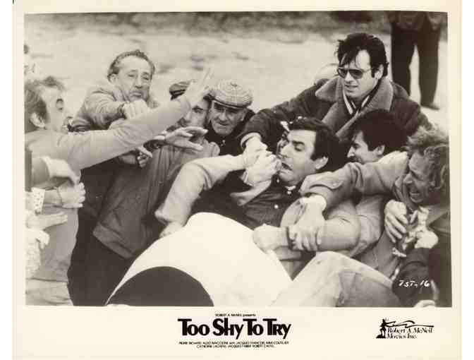 TOO SHY TO TRY, 1983, movie stills, collectors lot, Pierre Richard, Aldo Maccione,