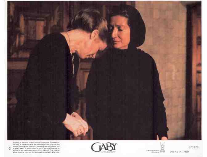 GABY: A TRUE STORY, 1987, mini lobby cards, Liv Ullman, Robert Loggia