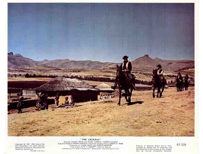 JACKALS, 1967, mini lobby cards, Vincent Price, Diana Ivarson