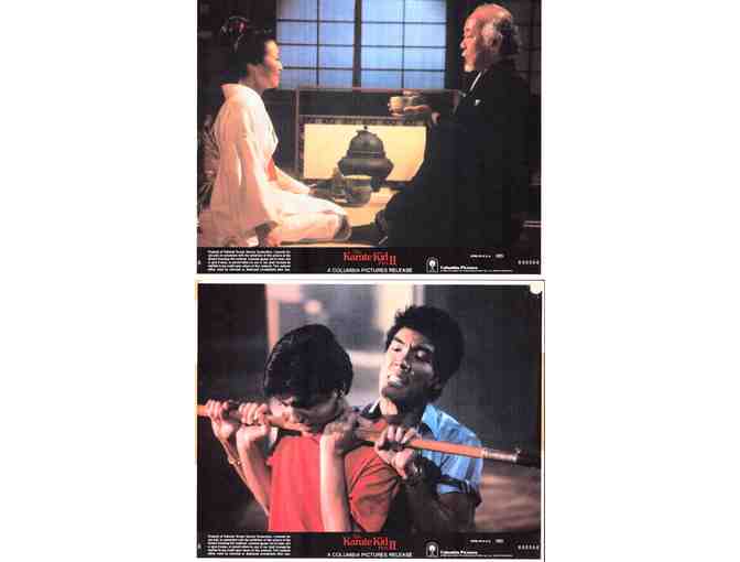 KARATE KID II, 1986, mini lobby cards, Pat Morita, Ralph Macchio