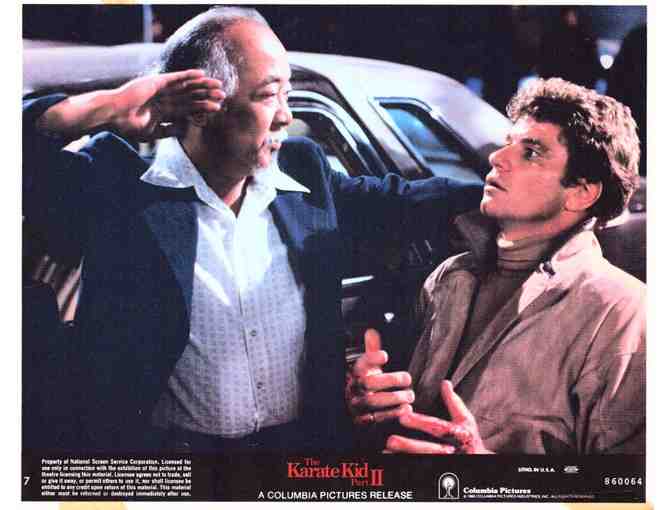 KARATE KID II, 1986, mini lobby cards, Pat Morita, Ralph Macchio
