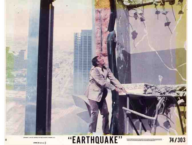 EARTHQUAKE, 1974, mini lobby cards, Charlton Heston, Lorne Green