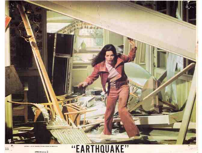 EARTHQUAKE, 1974, mini lobby cards, Charlton Heston, Lorne Green