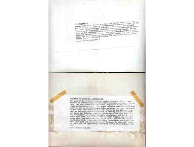 $ (DOLLARS), 1971, cards and stills, COLLECTORS LOT, Warren Beatty, Goldie Hawn