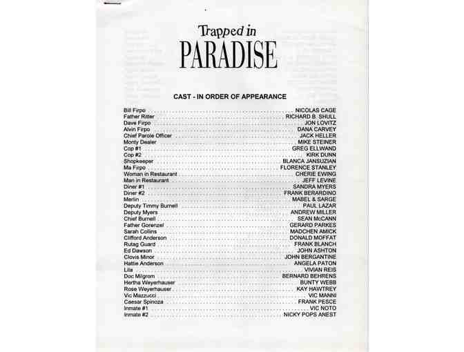 TRAPPED IN PARADISE, 1994, presskit, Nicholas Cage, Dana Carvey