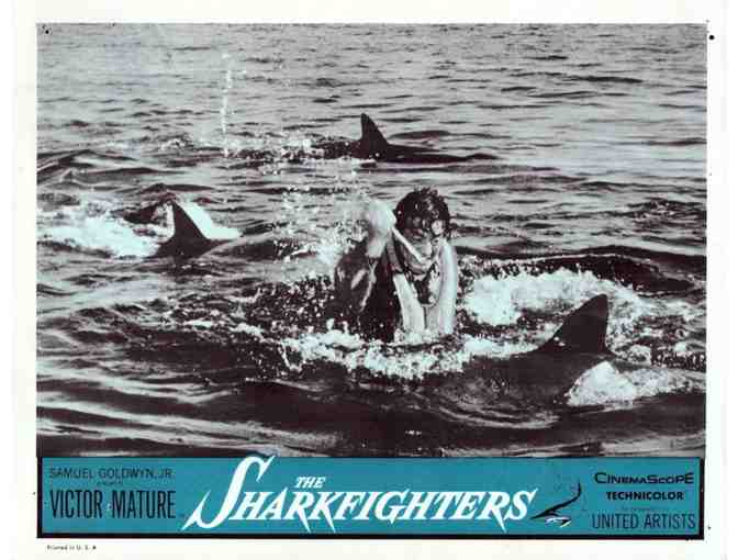 SHARKFIGHTERS, 1956, lobby cards, Victor Mature, Claude Akins