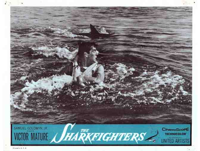 SHARKFIGHTERS, 1956, lobby cards, Victor Mature, Claude Akins