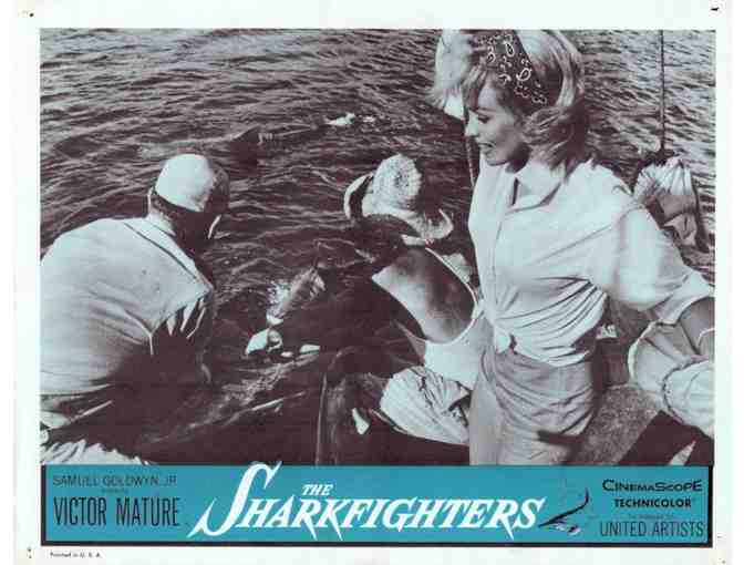 SHARKFIGHTERS, 1956, lobby cards, Victor Mature, Claude Akins