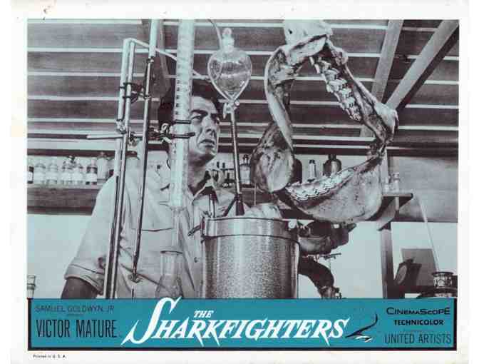 SHARKFIGHTERS, 1956, lobby cards, Victor Mature, Claude Akins