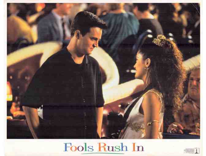 FOOLS RUSH IN, 1997, lobby cards, Matthew Perry, Salma Hayek