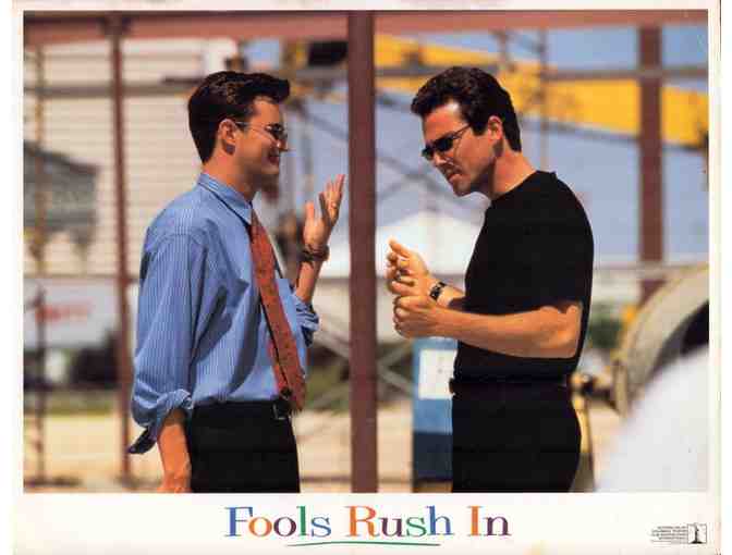FOOLS RUSH IN, 1997, lobby cards, Matthew Perry, Salma Hayek