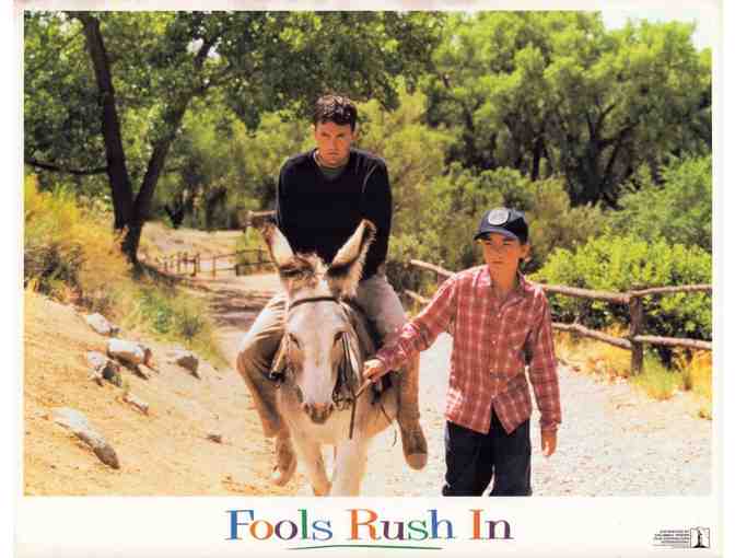 FOOLS RUSH IN, 1997, lobby cards, Matthew Perry, Salma Hayek