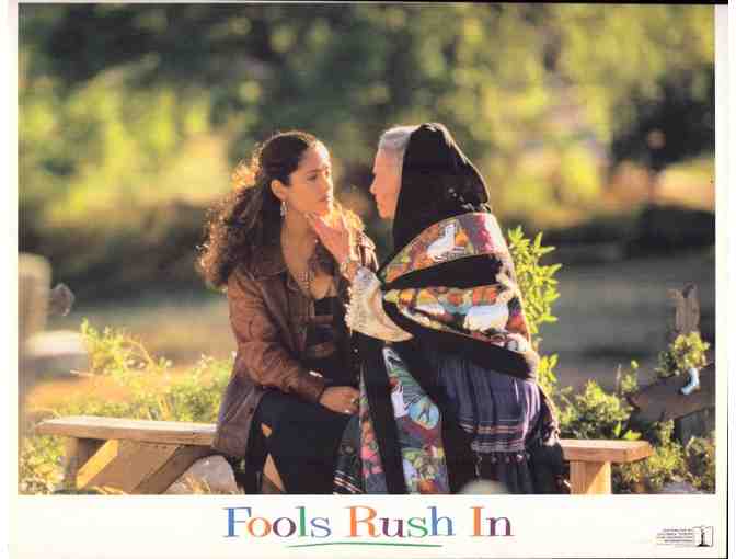 FOOLS RUSH IN, 1997, lobby cards, Matthew Perry, Salma Hayek