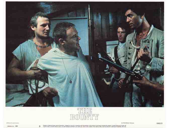 BOUNTY, 1984, lobby cards, Mel Gibson, Anthony Hopkins
