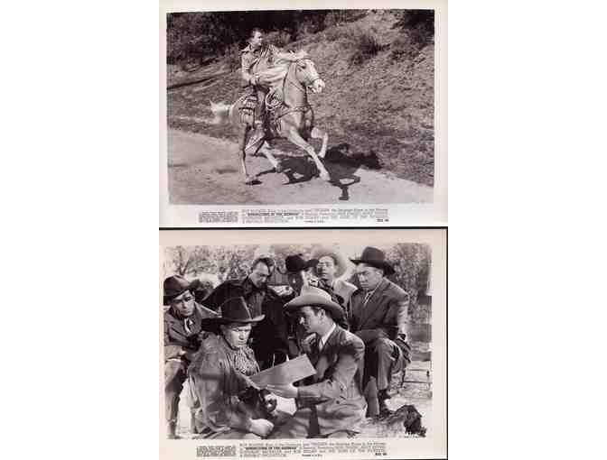 SPRINGTIME IN THE SIERRAS, 1947, movie still set, Roy Rogers, Andy Devine, Trigger.