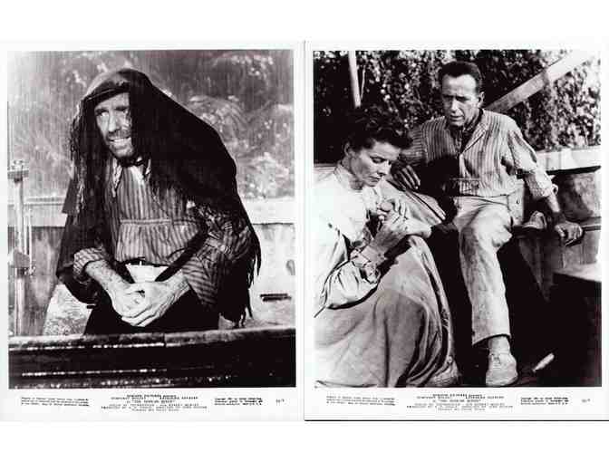 AFRICAN QUEEN, 1952, movie stills, Humphrey Bogart, Katharine Hepburn